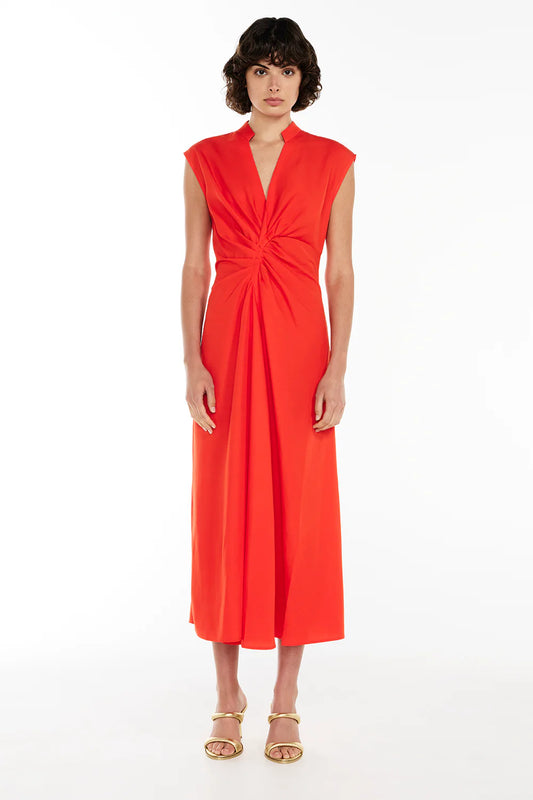 SUMMER BLAZE MIDI DRESS - POPPY