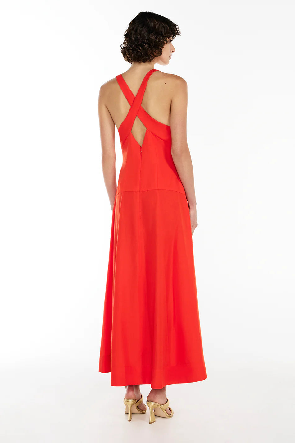 GLOBAL FUSION SLEEVELESS DRESS - POPPY