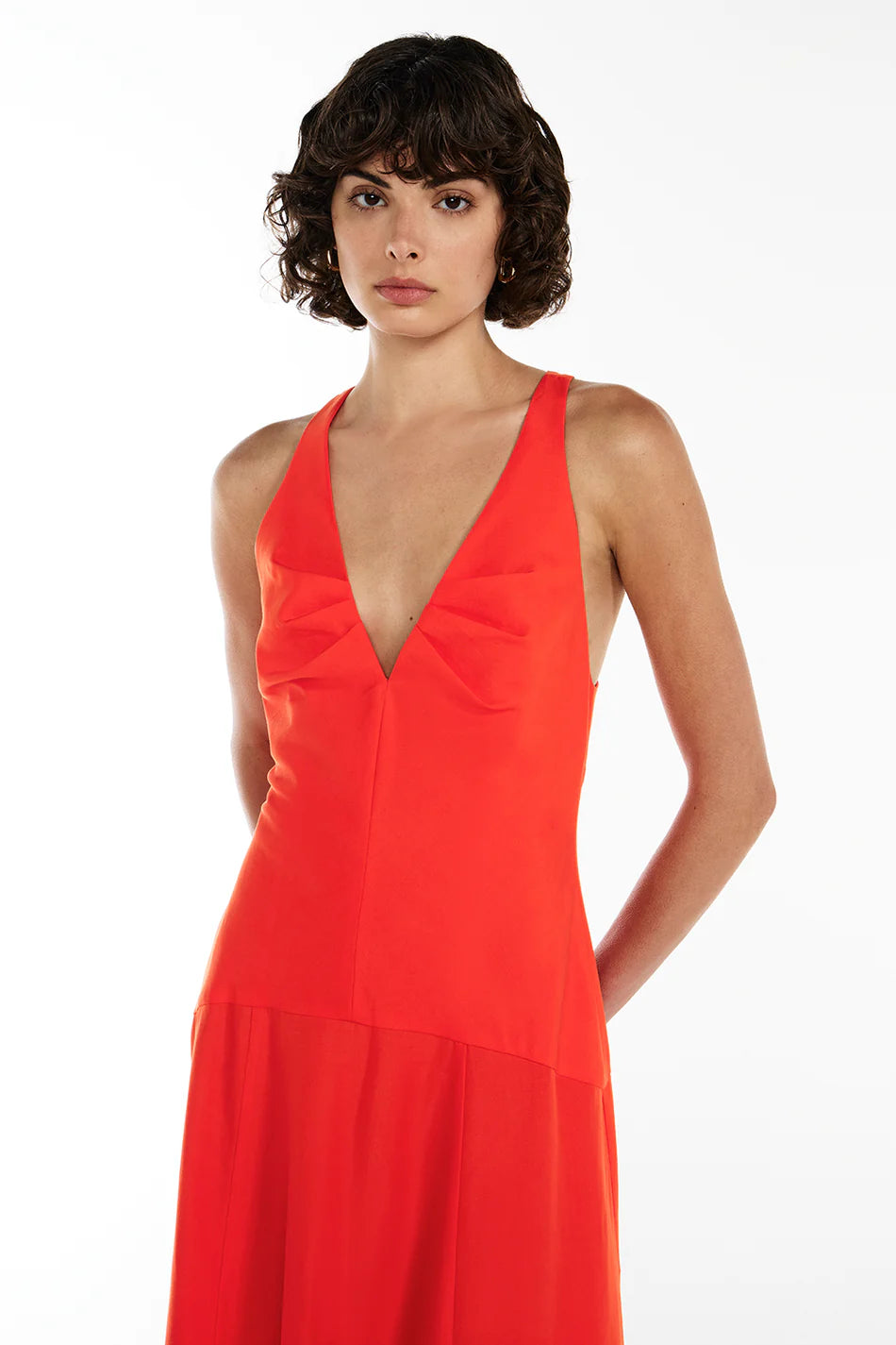 GLOBAL FUSION SLEEVELESS DRESS - POPPY