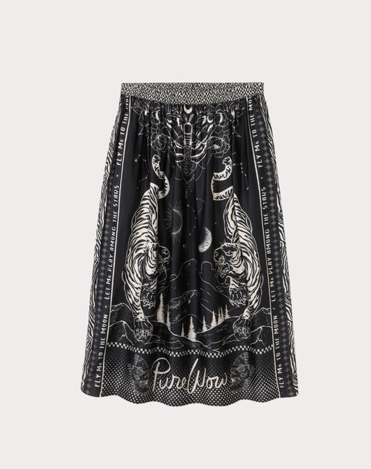 VANESSA PRINTED MIDI SKIRT - MAGIC