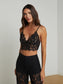 AISLIN LACE BRALETTE TOP - BLACK