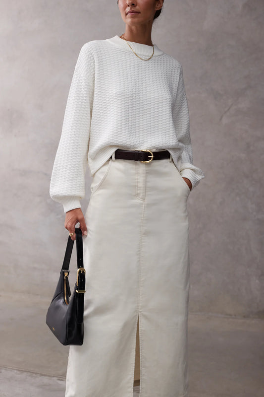 THE INES KNIT JUMPER - CREME