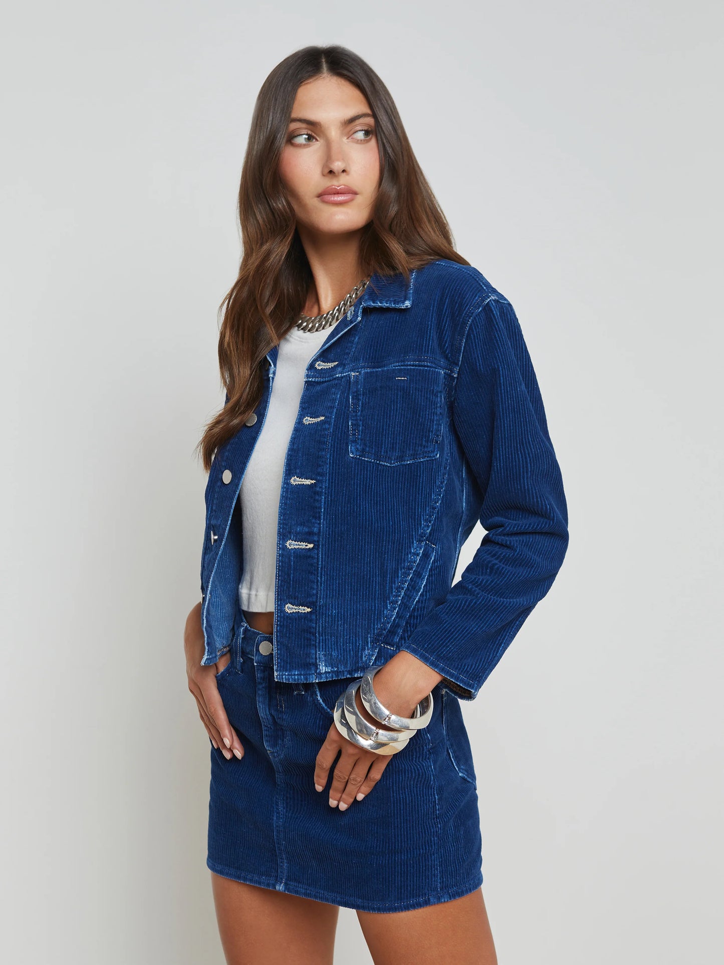 NELLY CROP JACKET LAPIS - BLUE