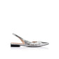 BRIDIE SLINGBACK FLAT- SILVER