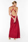 CHARMED COWL SLIP DRESS - RED