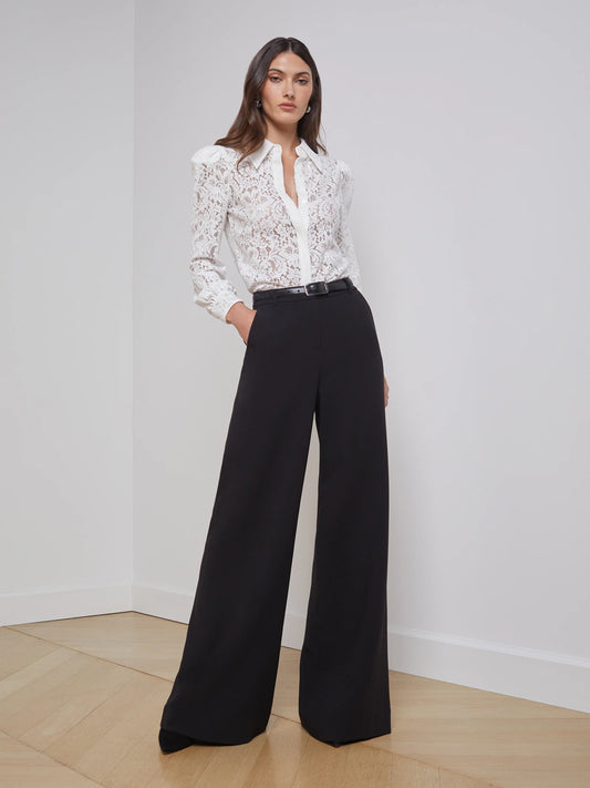 PILAR WIDE LEG PANT - BLACK