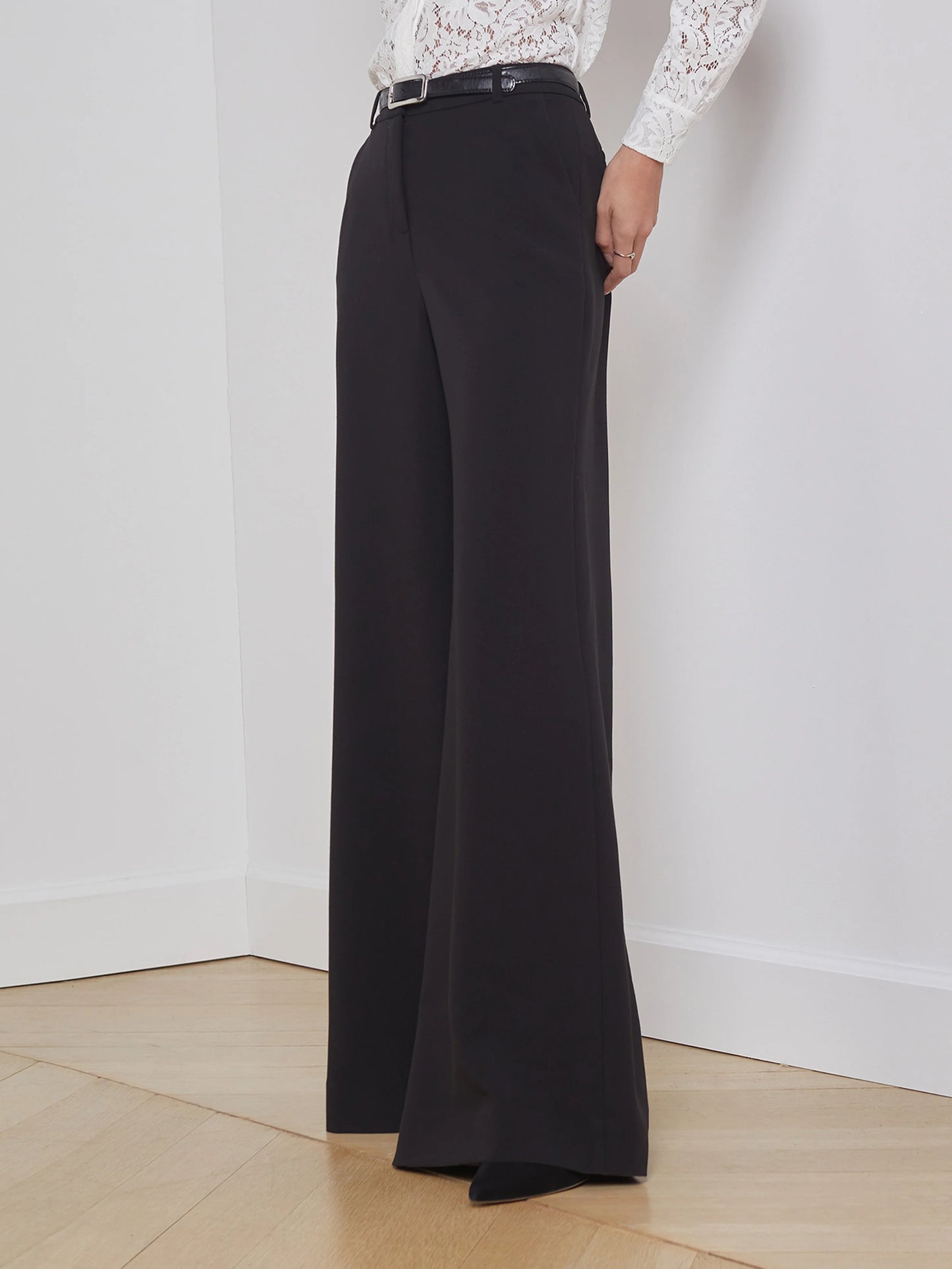 PILAR WIDE LEG PANT - BLACK