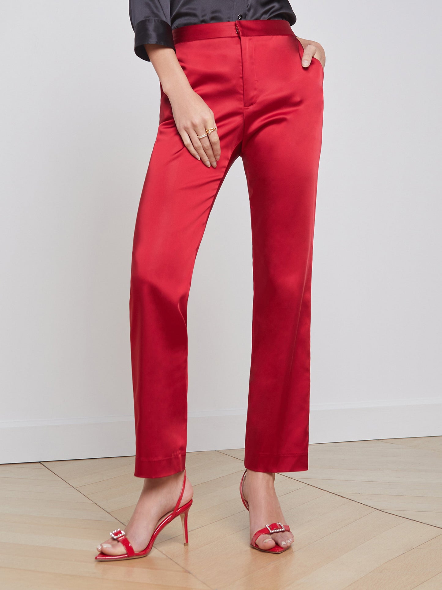 REBEL TROUSER - DARK TANGO RED