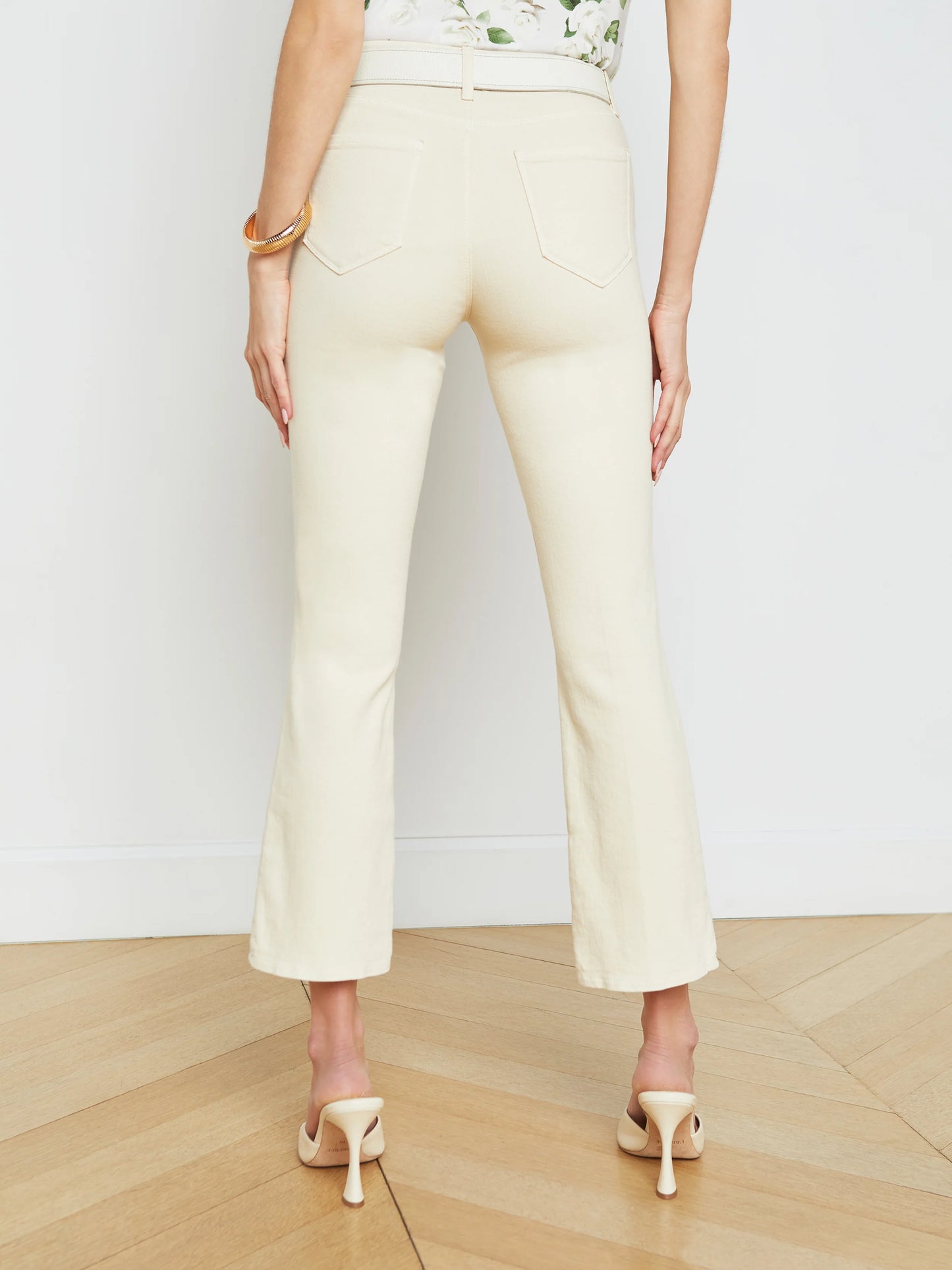 MIRA CROP MICRO BOOT - CREME BRULEE