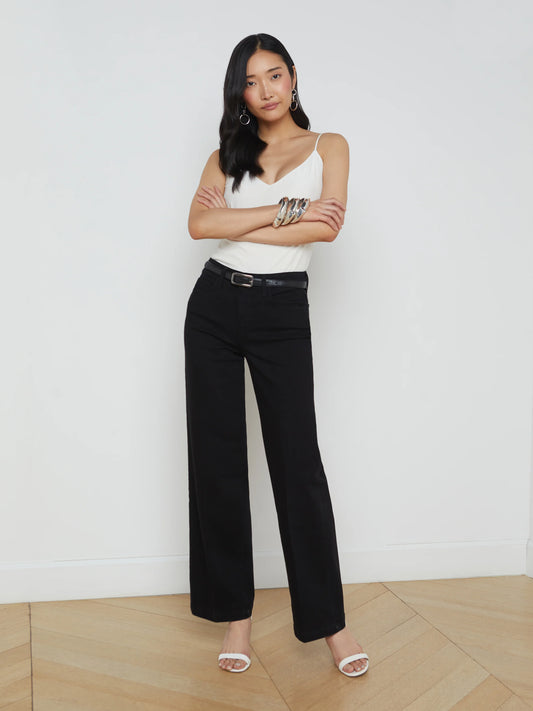 SCOTTIE WIDE LEG JEAN - BLACK