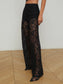 LIVVY LACE TROUSER - BLACK