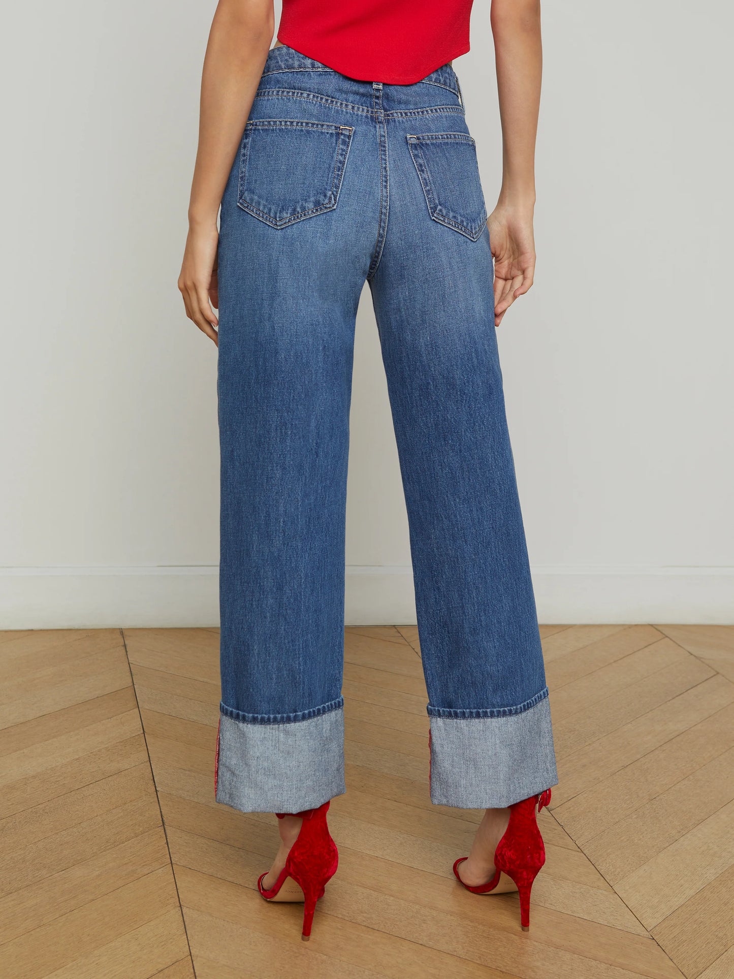 LEIGHTON CUFFED STOVEPIPE JEAN - BRENTWOOD