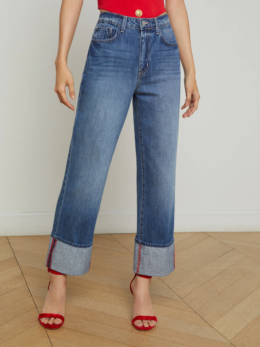 *PREORDER* LEIGHTON CUFFED STOVEPIPE JEAN - BRENTWOOD