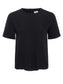 SUZETTE SILK T-SHIRT - BLACK