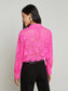 *PREORDER* AKEMI LACE CROPPED BLOUSE - PINK GLO