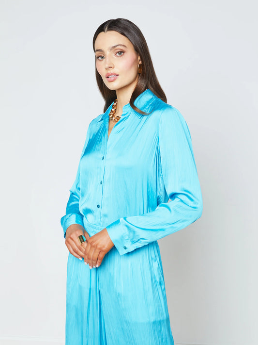 NINA BLOUSE - BLUE ATOLL