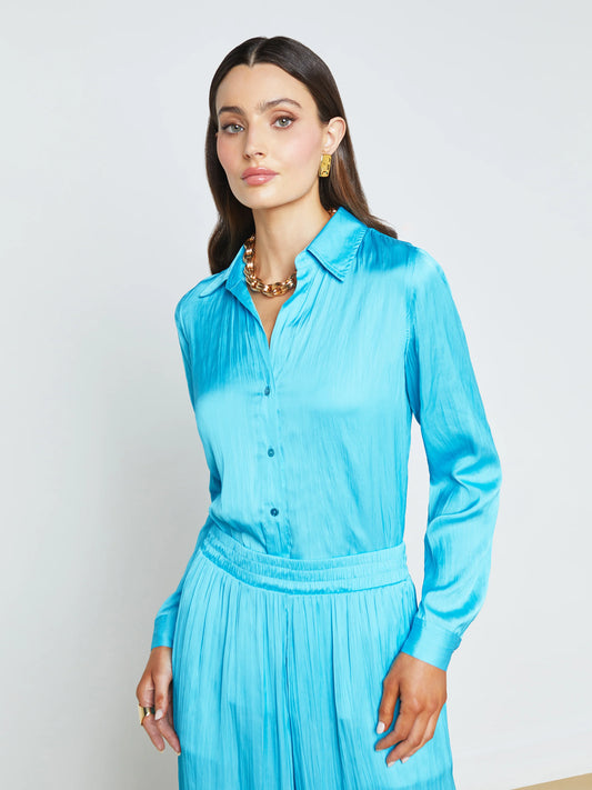 NINA BLOUSE - BLUE ATOLL