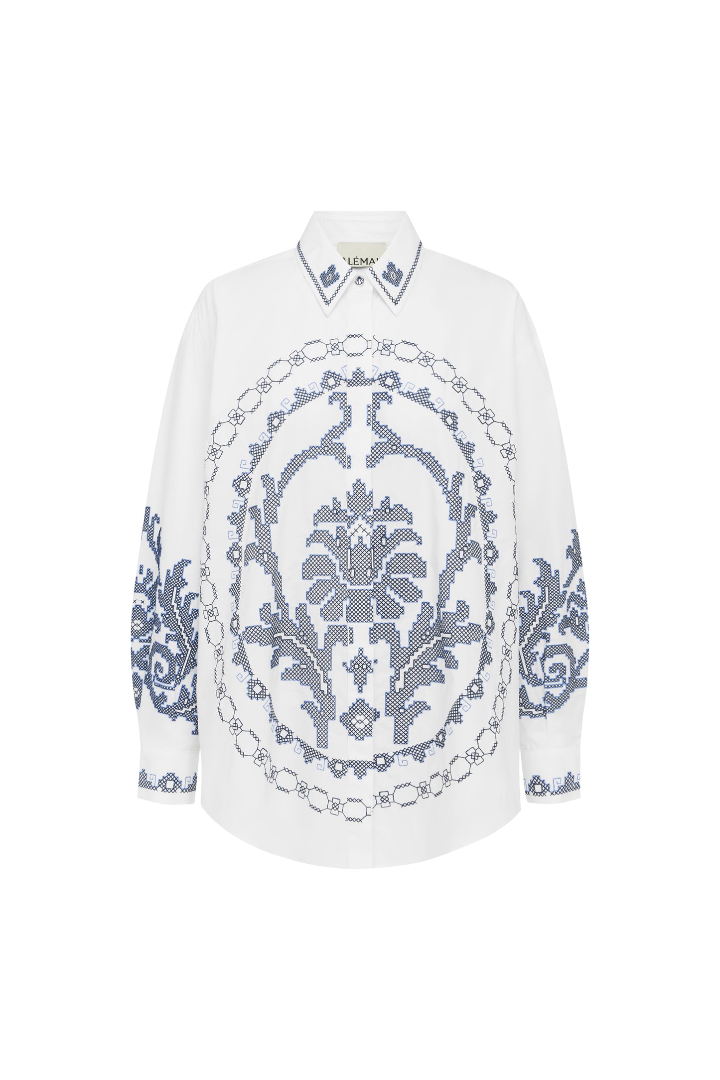 *PREORDER* HAZEL EMBROIDERED SHIRT - WHITE