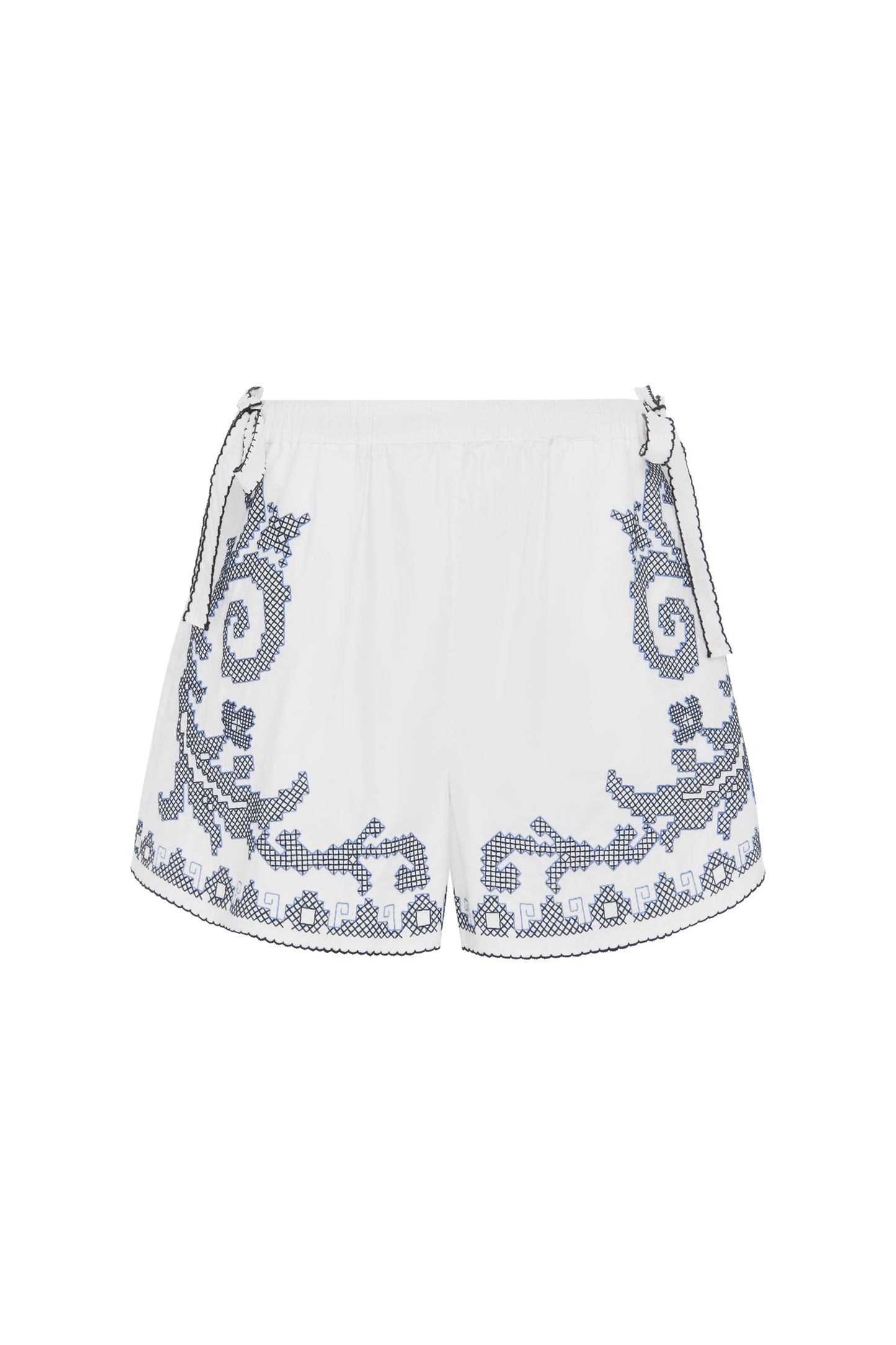 *PREORDER* HAZEL EMBROIDERED SHORT - WHITE