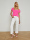 BECCA V-NECK TEE - PINK GLO