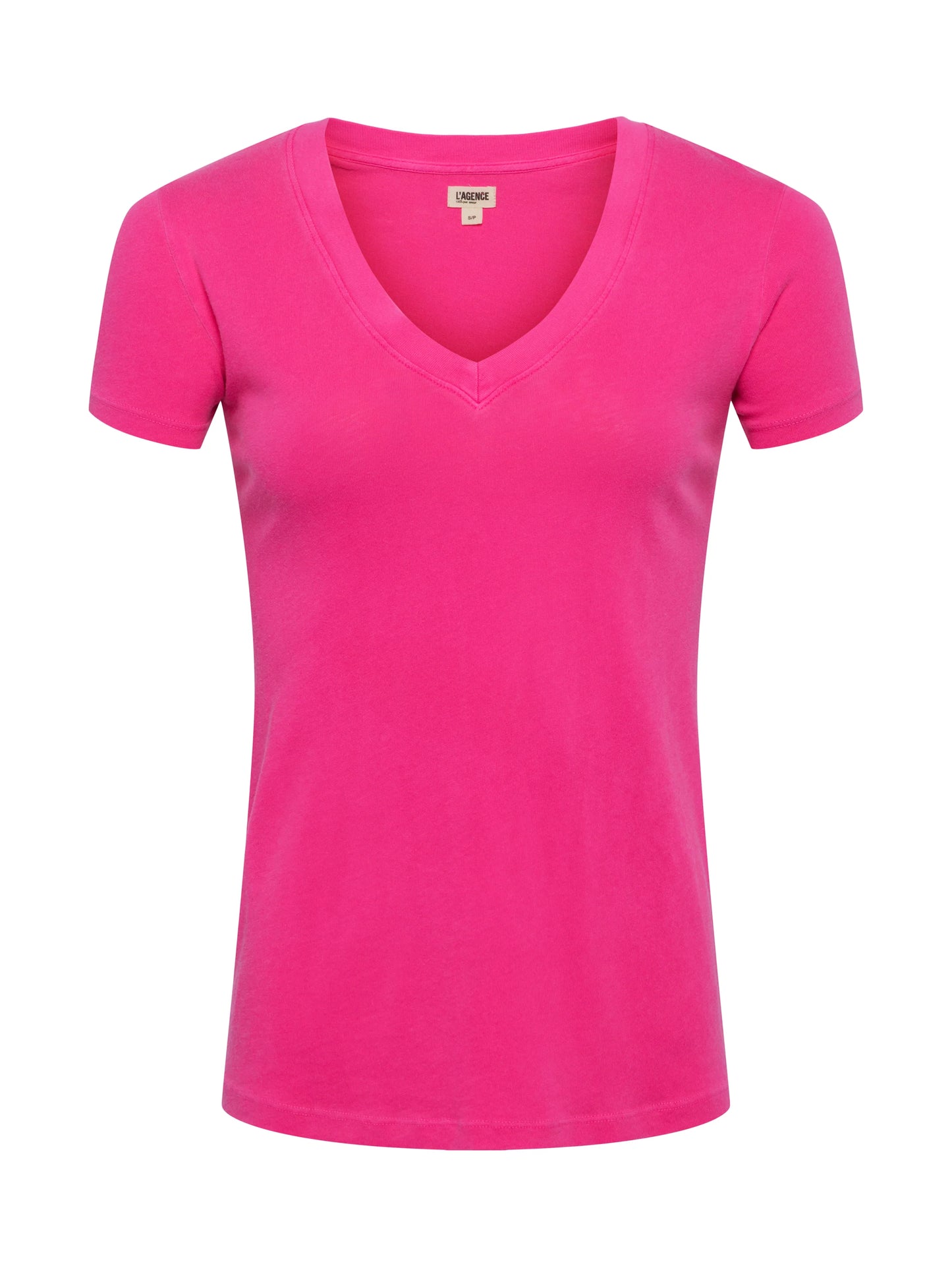 BECCA V-NECK TEE - PINK GLO