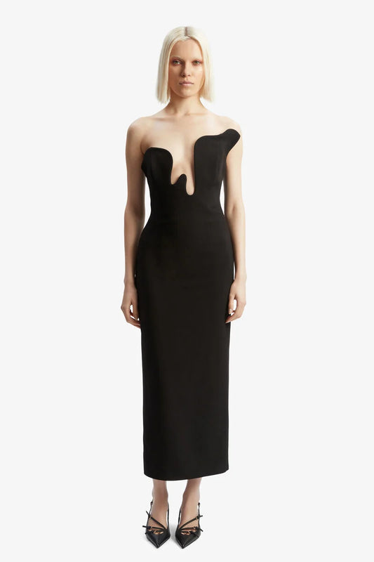 *PREORDER* ROSALYN MIDI DRESS - BLACK