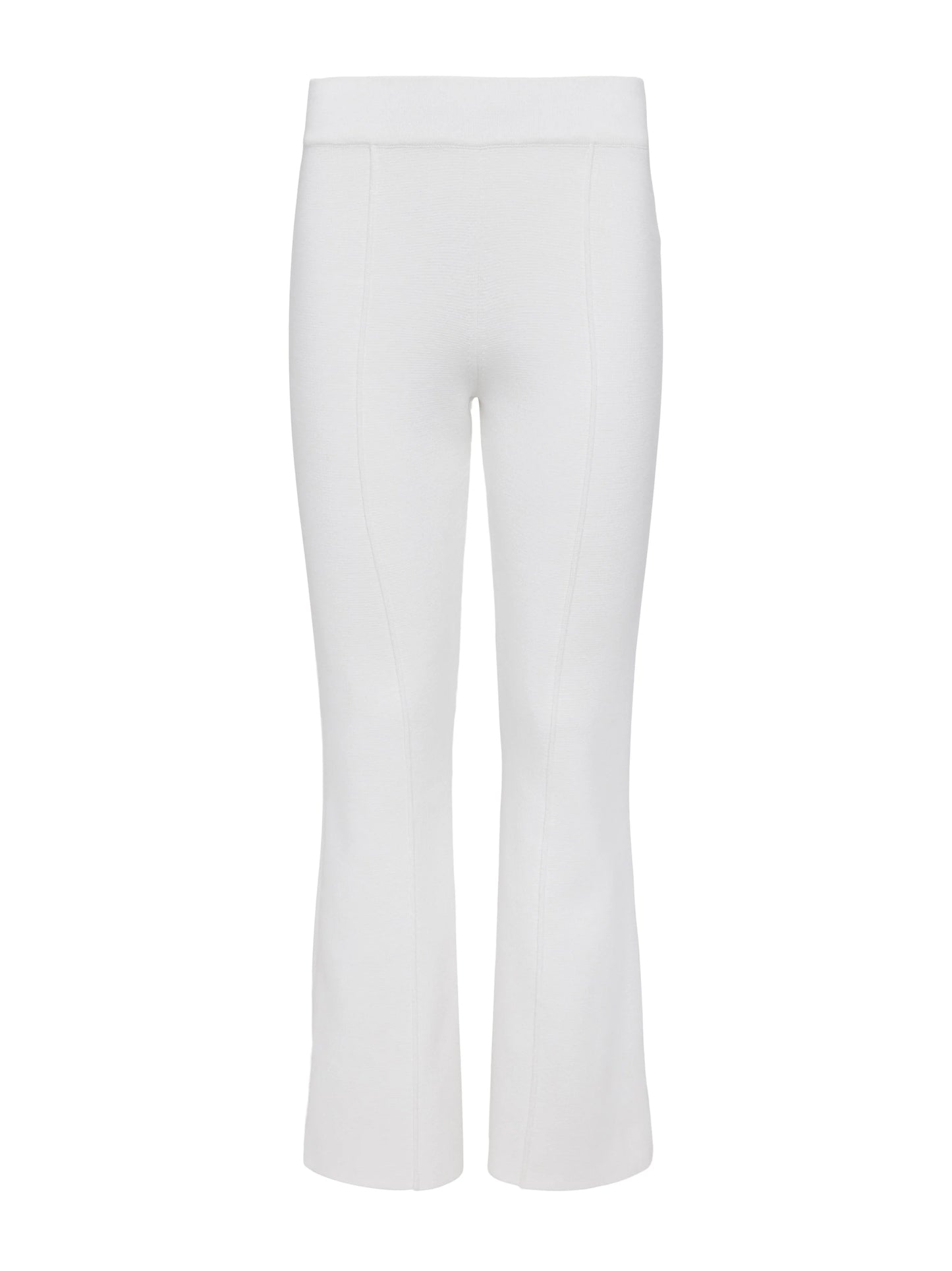 REN FLARE KNIT PANT - WHITE