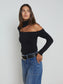 AZIA CUTOUT KNIT TOP - BLACK