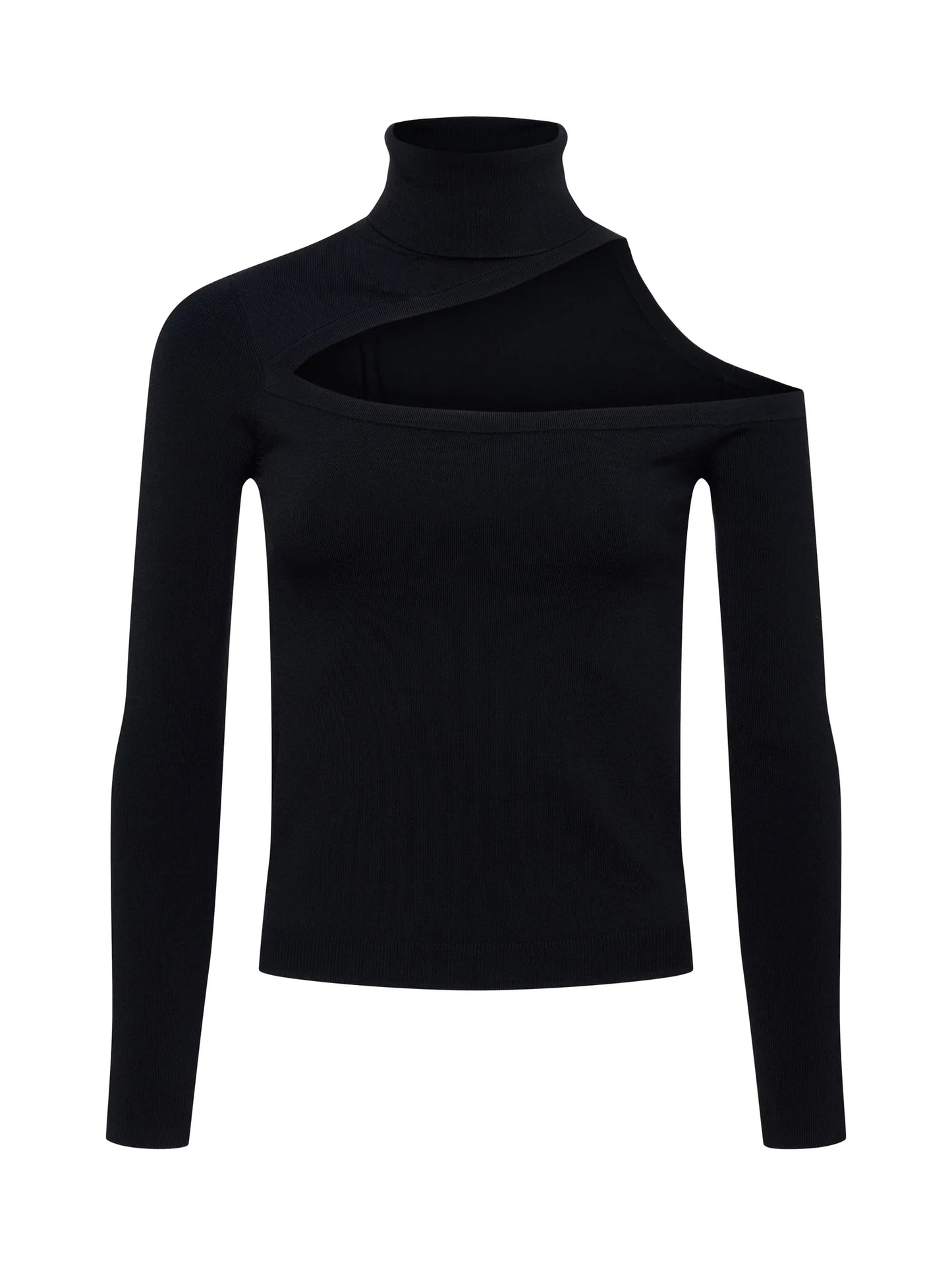 AZIA CUTOUT KNIT TOP - BLACK