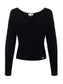 ANTONELLA CROSSOVER SWEATER - BLACK