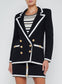 KENJI KNIT BLAZER - BLACK/WHITE/GOLD LURE