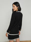 KENJI KNIT BLAZER - BLACK/WHITE/GOLD LURE