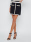 *PREORDER* EMI KNIT MINI SKIRT - BLACK/WHITE/GOLD LUREX