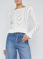 *PREORDER* MIO CABLE CROP PULLOVER - IVORY