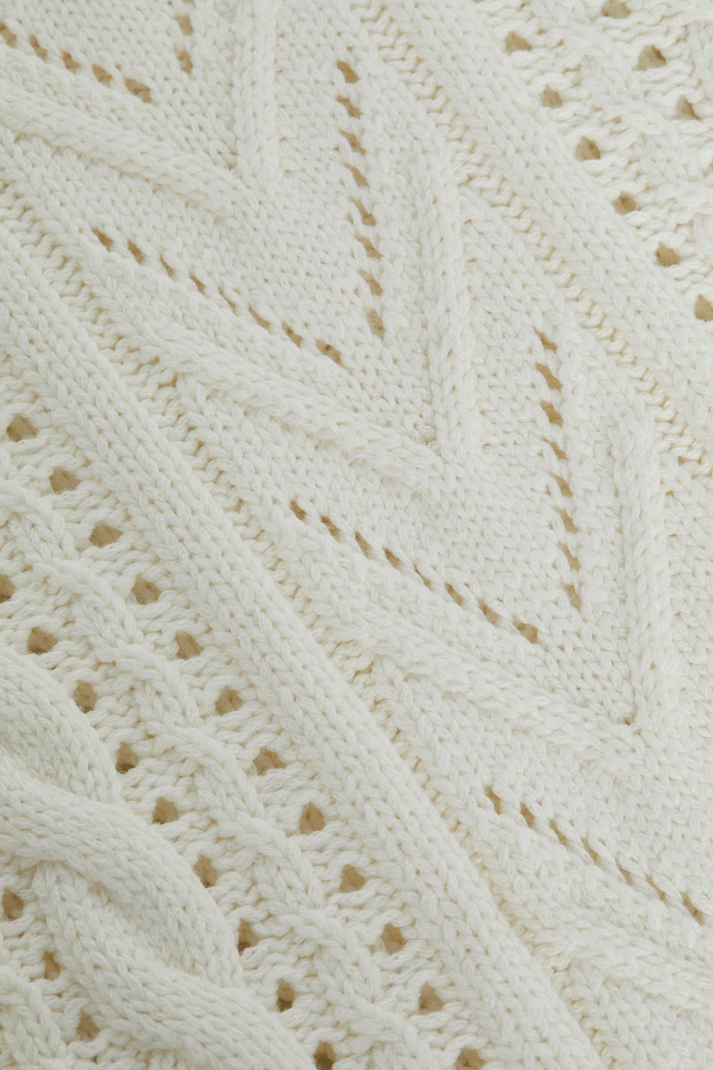 MIO CABLE CROP PULLOVER - IVORY