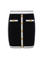 *PREORDER* EMI KNIT MINI SKIRT - BLACK/WHITE/GOLD LUREX