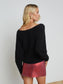 ANTONELLA CROSSOVER SWEATER - BLACK