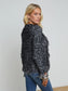 AZURE CARDIGAN BLAZER - BLACK/SILVER MULTI