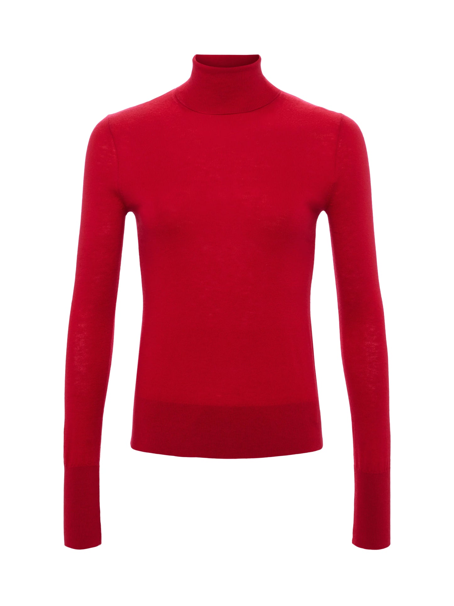 FLORA TURTLENECK SWEATER - LAVA RED/GOLD