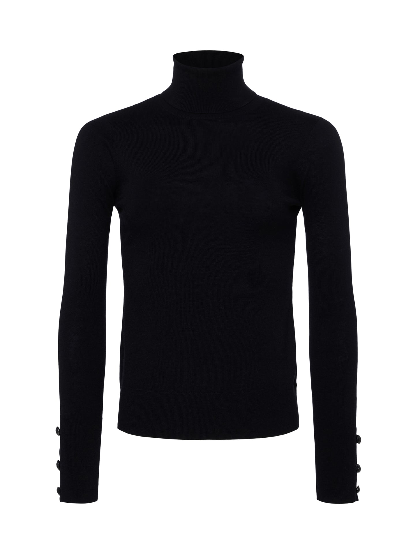 FLORA TURTLENECK SWEATER - BLACK