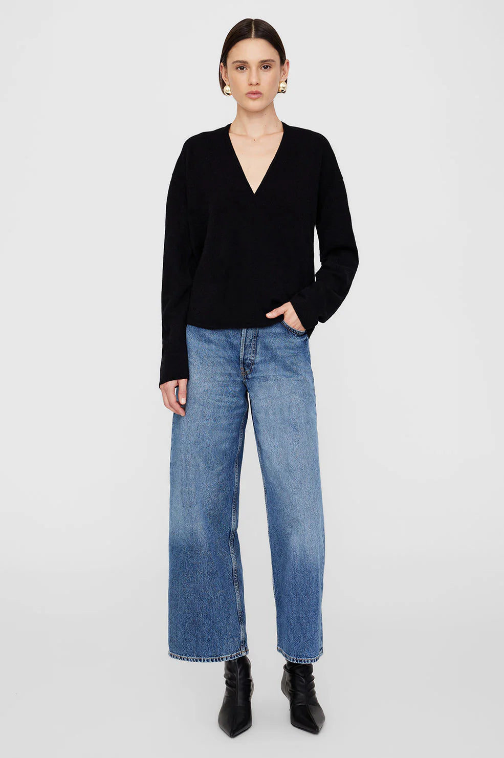 ATHENA SWEATER - BLACK CASHMERE