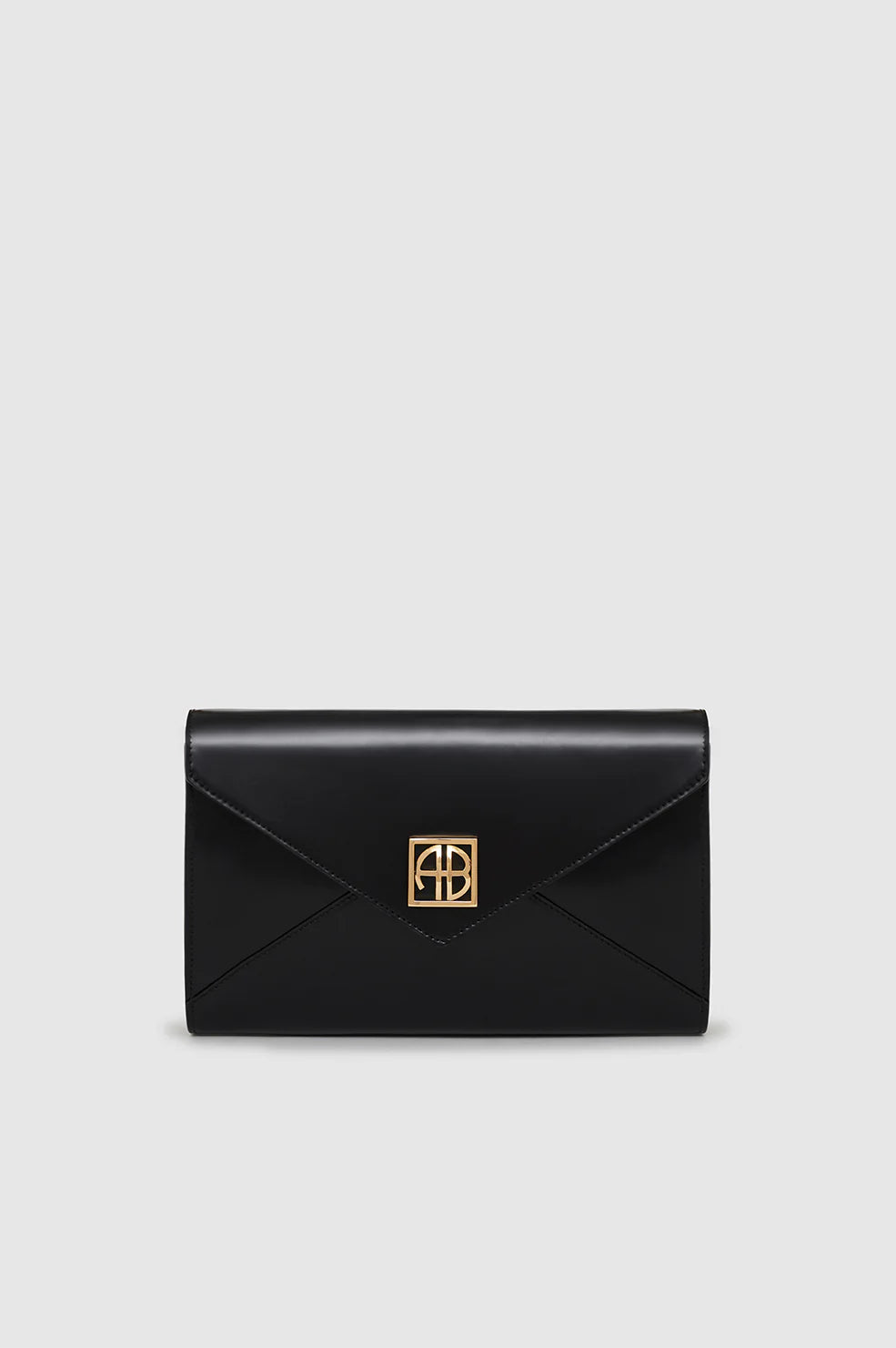 ELLY CLUTCH - HIGH-SHINE BLACK