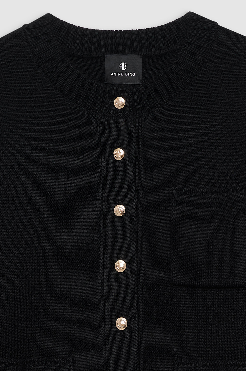 JAMESON CARDIGAN - BLACK CASHMERE BLEND