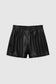 KAM SHORT - BLACK VEGAN LEATHER