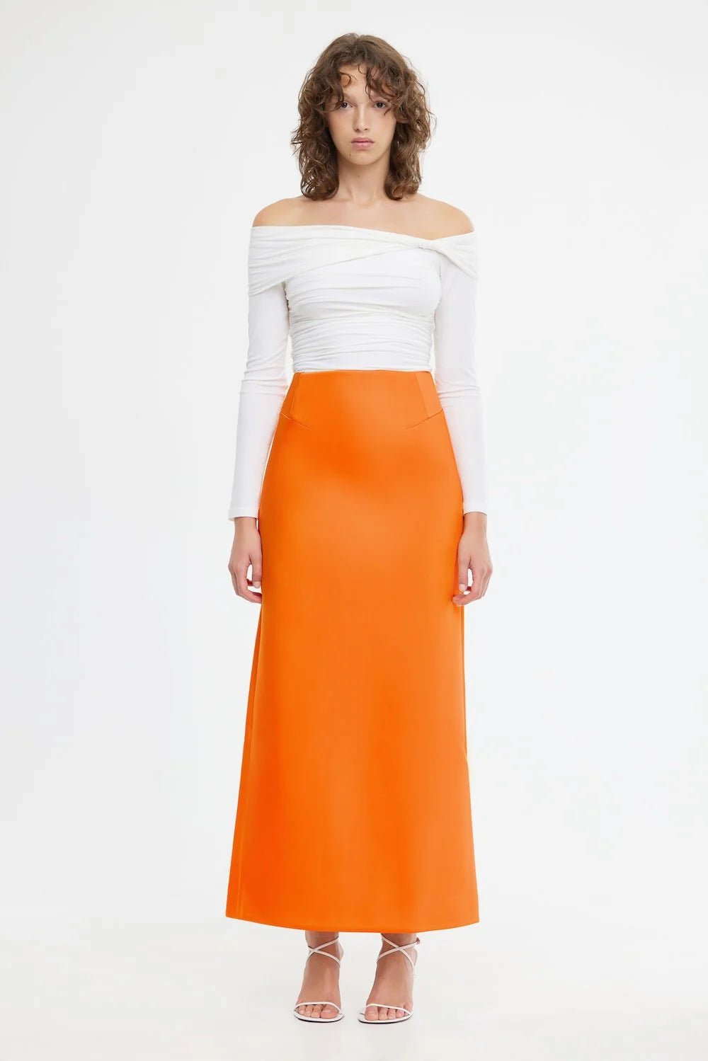 BALDERSTONE SKIRT -  NEON TANGERINE