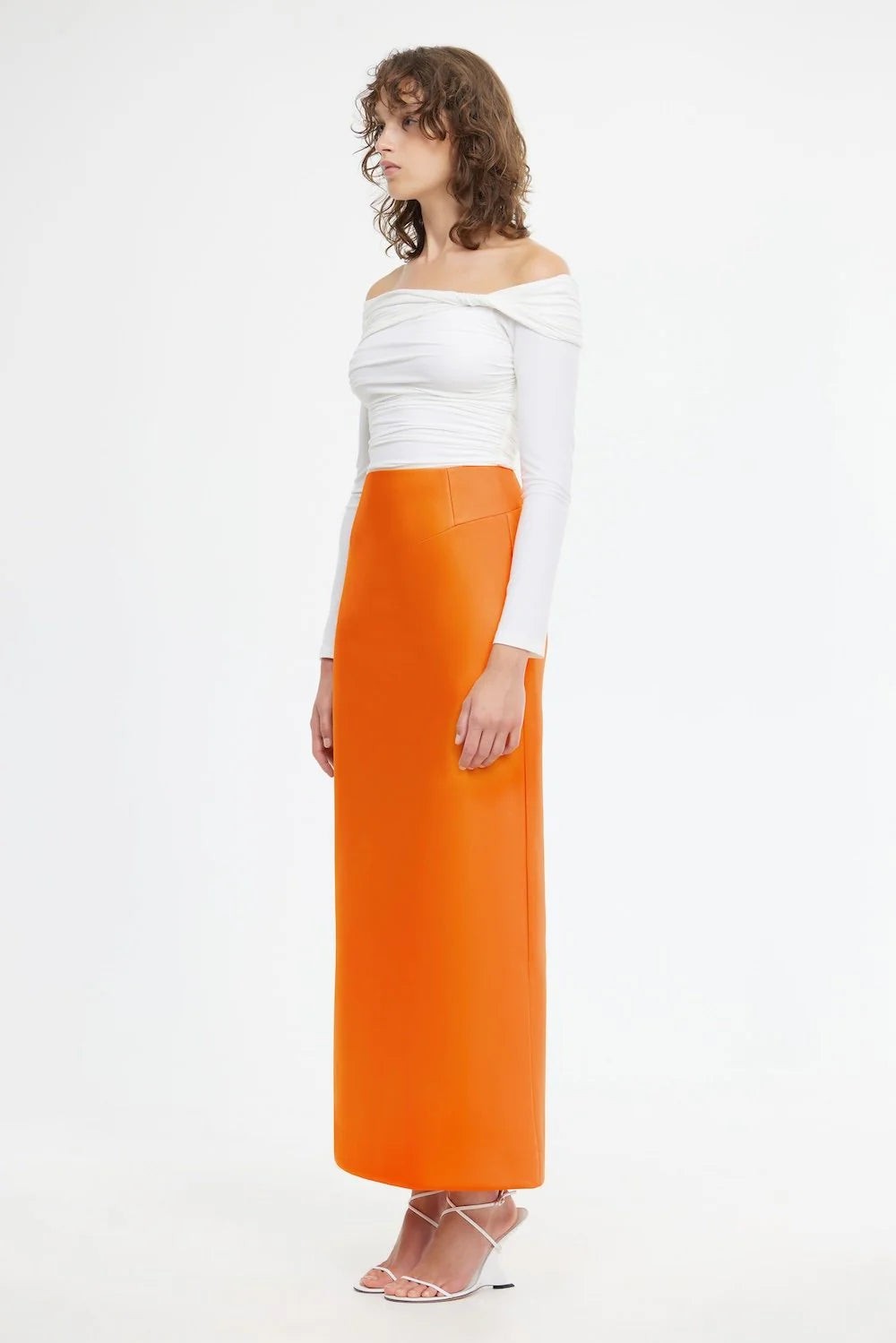 BALDERSTONE SKIRT -  NEON TANGERINE