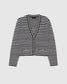 GWEN CARDIGAN - BLACK AND IVORY STRIPE