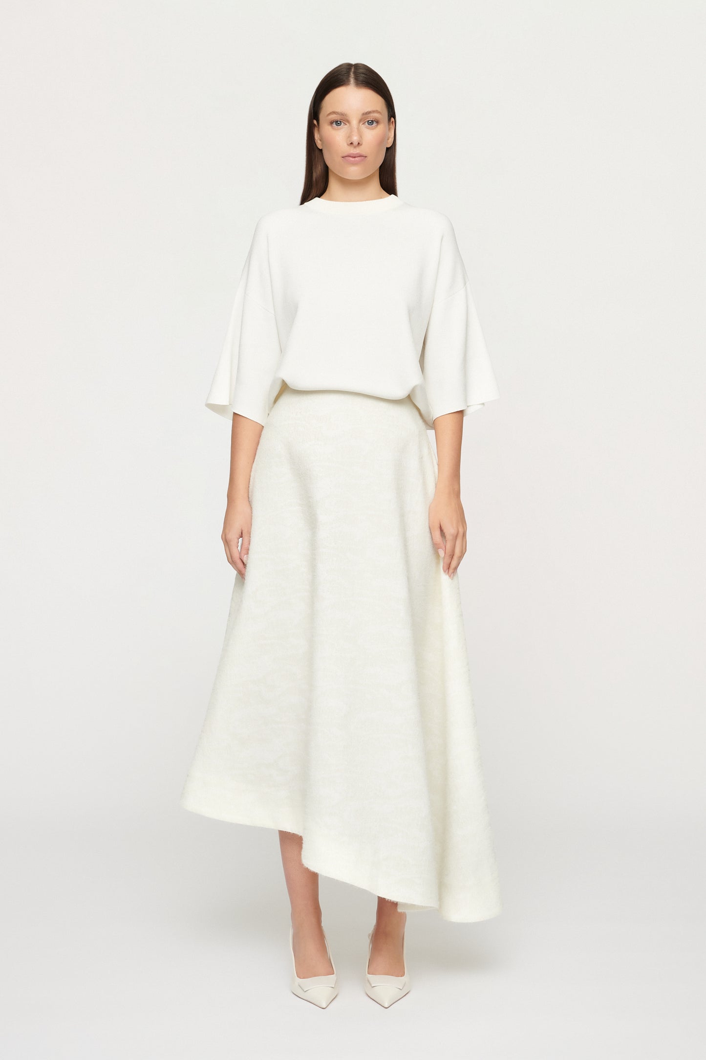 RAFA ASYM SKIRT - CREAM