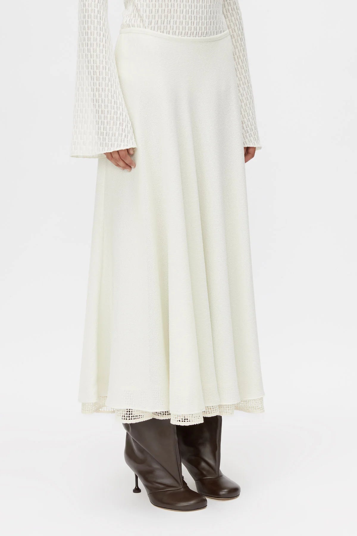 ATTAR CIRCLE SKIRT - ALABASTER