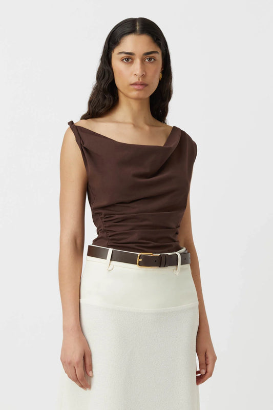 MARA TOP - CHESTNUT